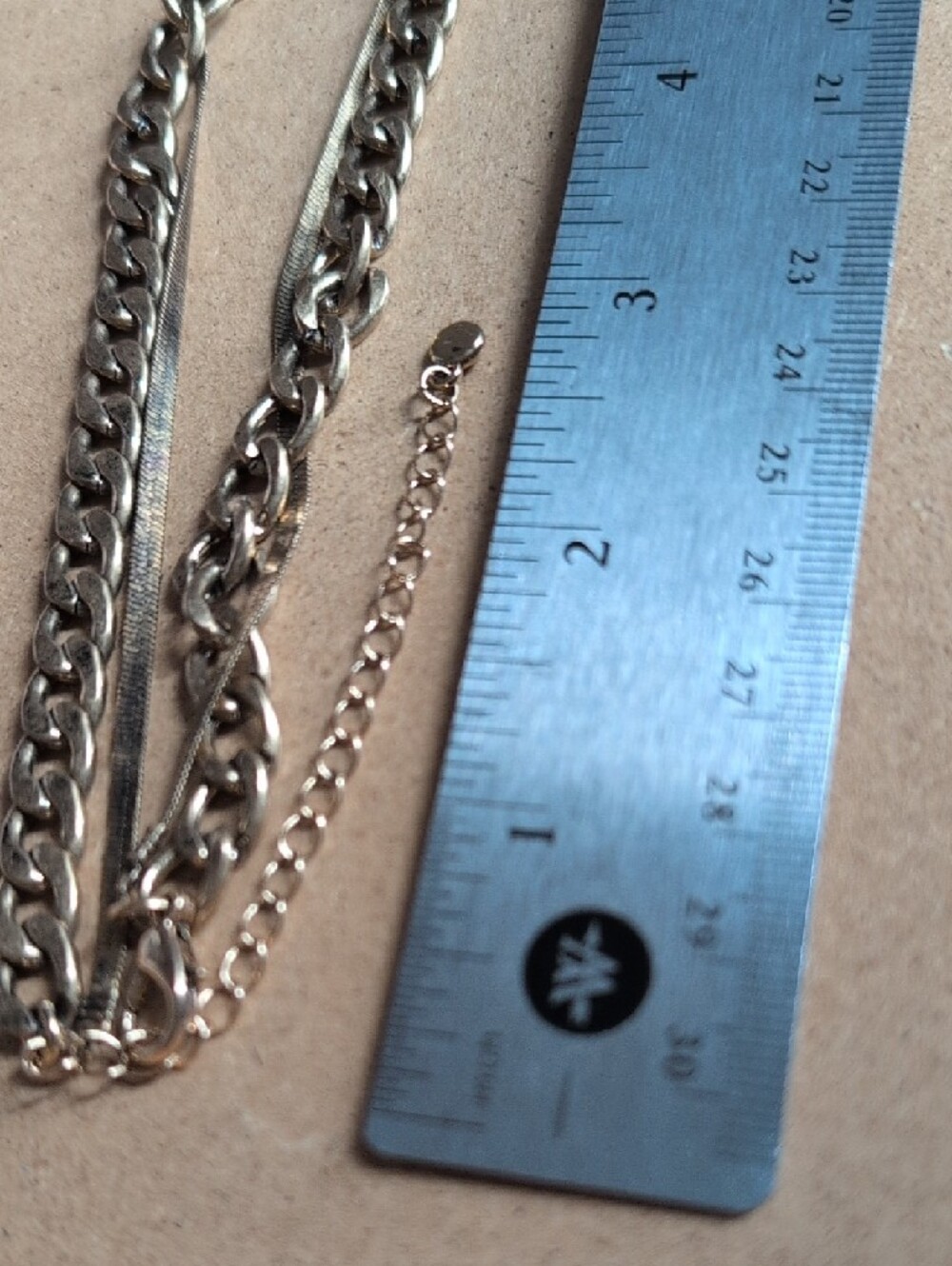 Universal Thread Gold-Tone Mixed Chain Layered Necklace - Picture 9 of 9